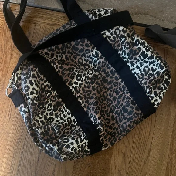 2 Vintage VS Pink Duffles. Cheetah Print/Snakeskin Gray - Picture 3 of 5